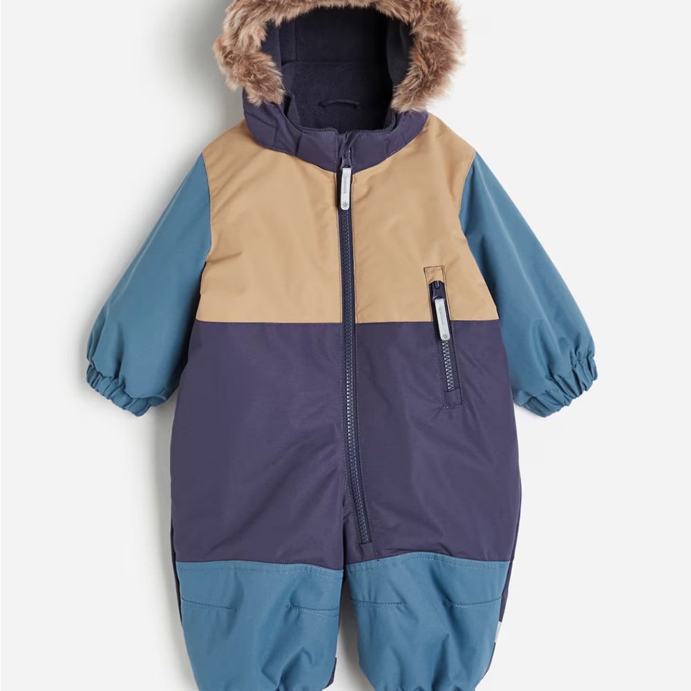 H&M Kids Colorblock Snow Suit - Blue and Tan